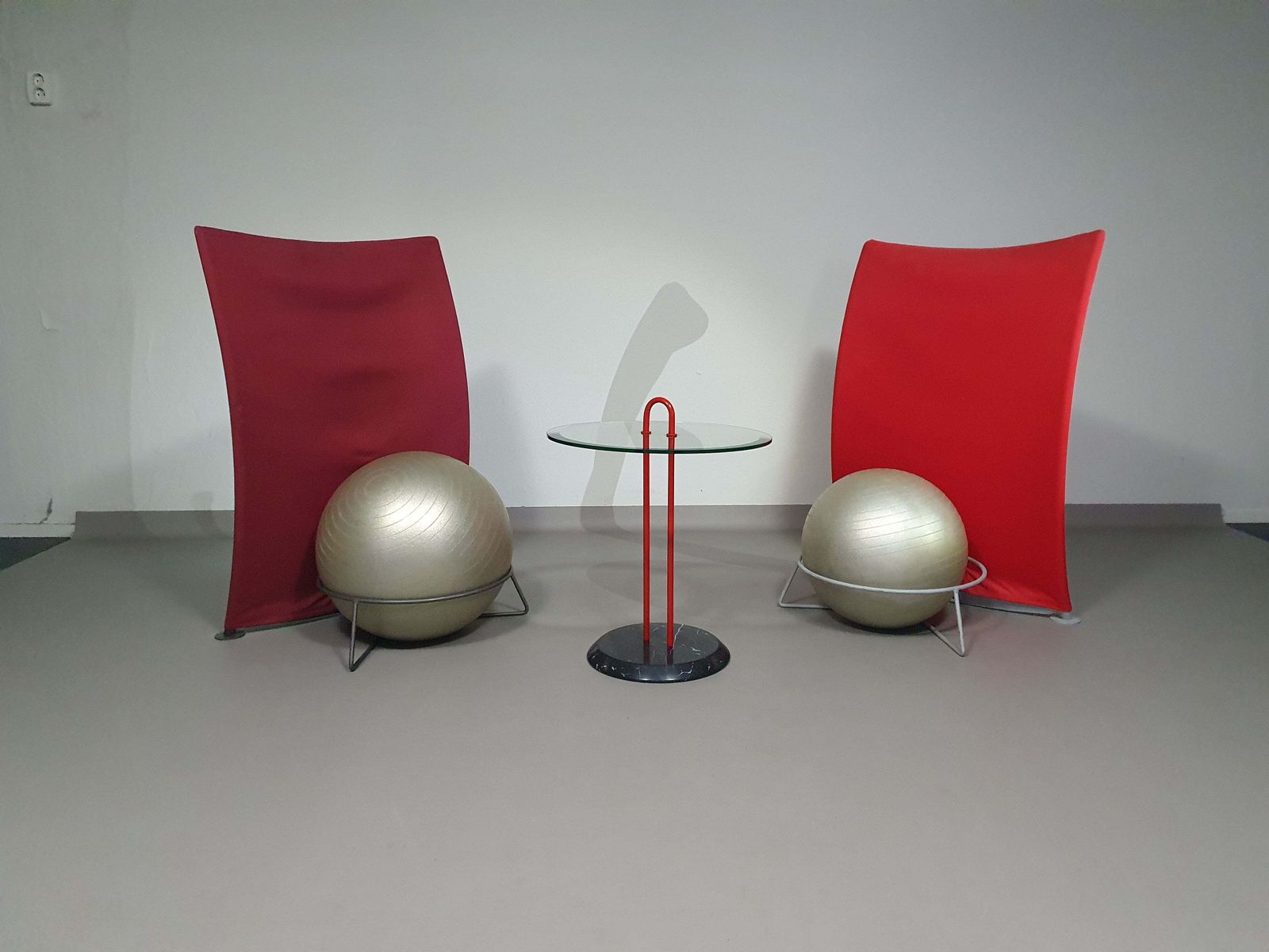 Italian Modern Red Ball Armchair San Siro Designed By Fabrizio Ballardini, 1995 photo for sale
