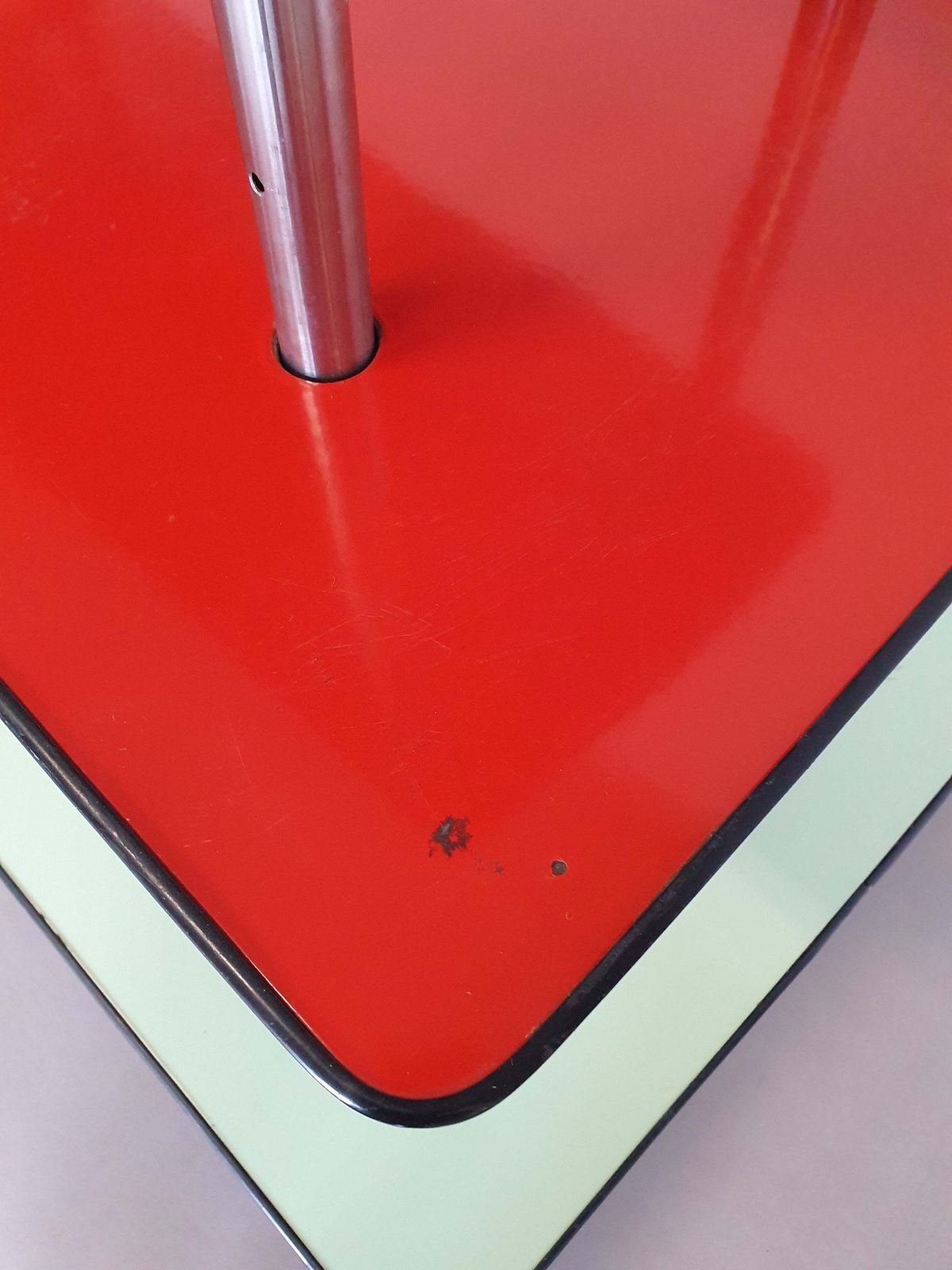 Furniture Store Of Trade French Design Enamelled Table 1960 Old Trade Display 3 Trays photo