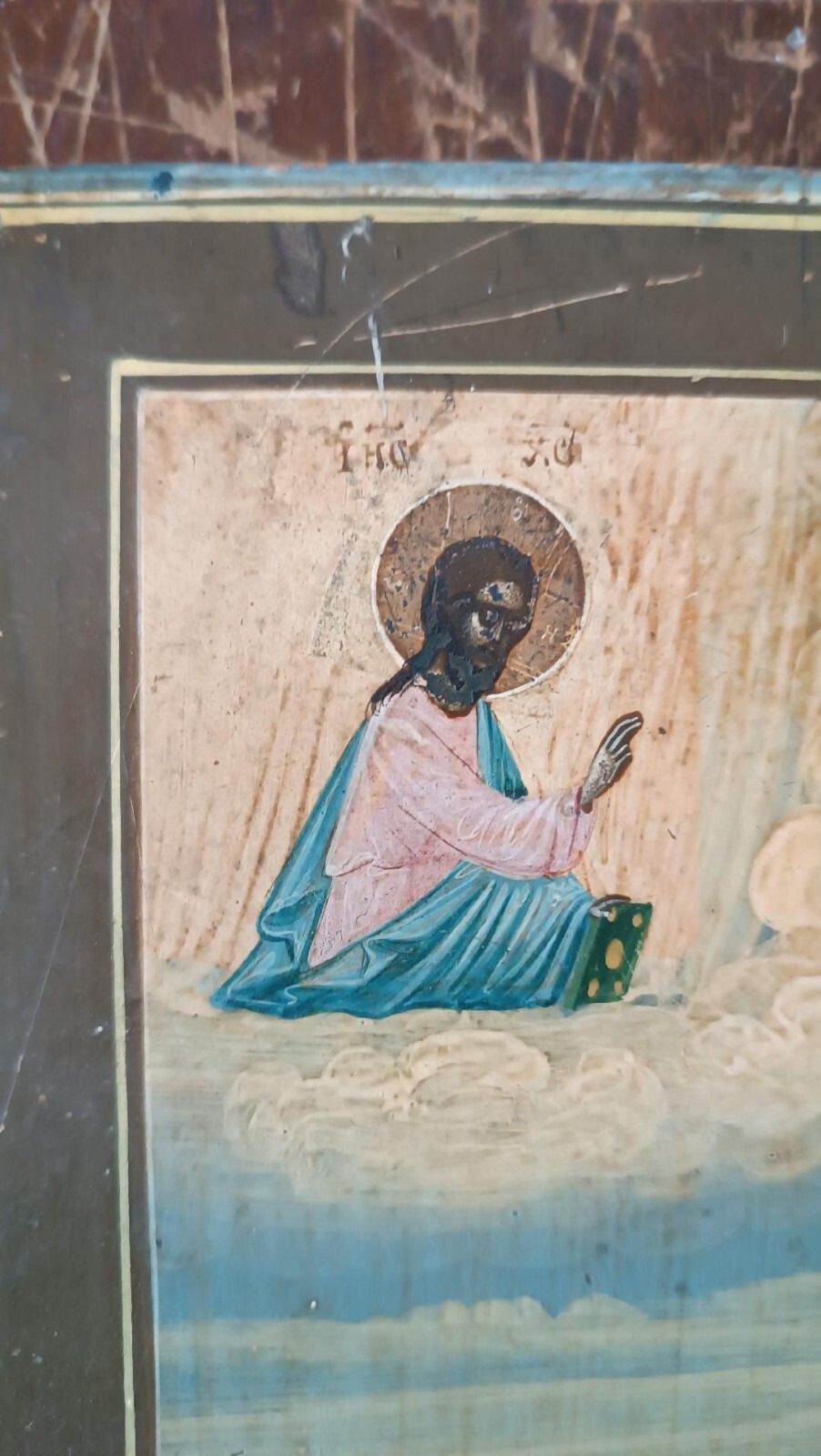 photo for sale Antique Icon Russia Icon 19th Century Saint Simeon