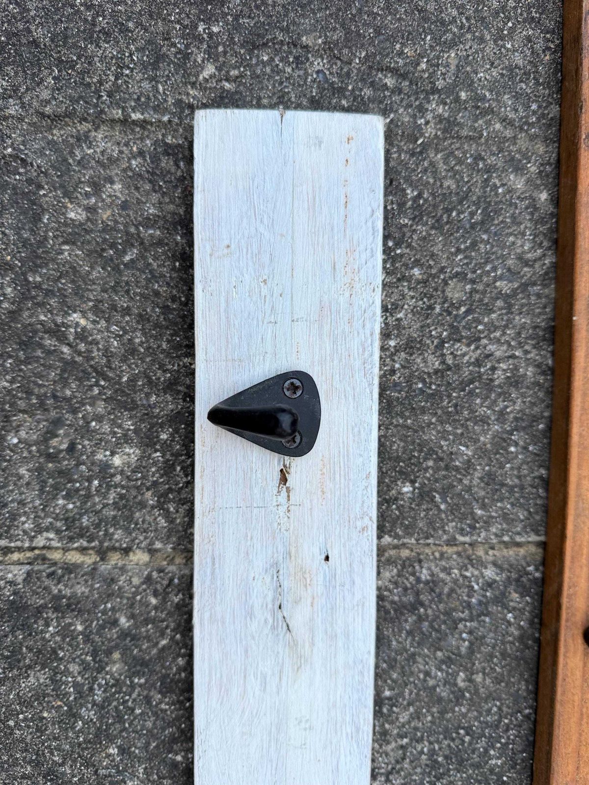 Two Hand Made Rustic Wall Hooks, Coat Racks   Victorian Style Metal Hooks On Personally Reclaimed And Rustic Wood   Country Style Hooks photo vinterior