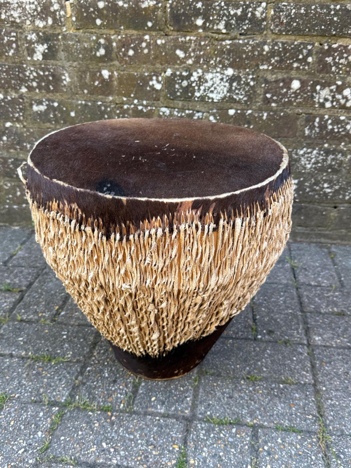 photo furniture Vintage Ngoma African Drum; Authentic African Percussion Instrument, African Drum, African Decor   Vgc