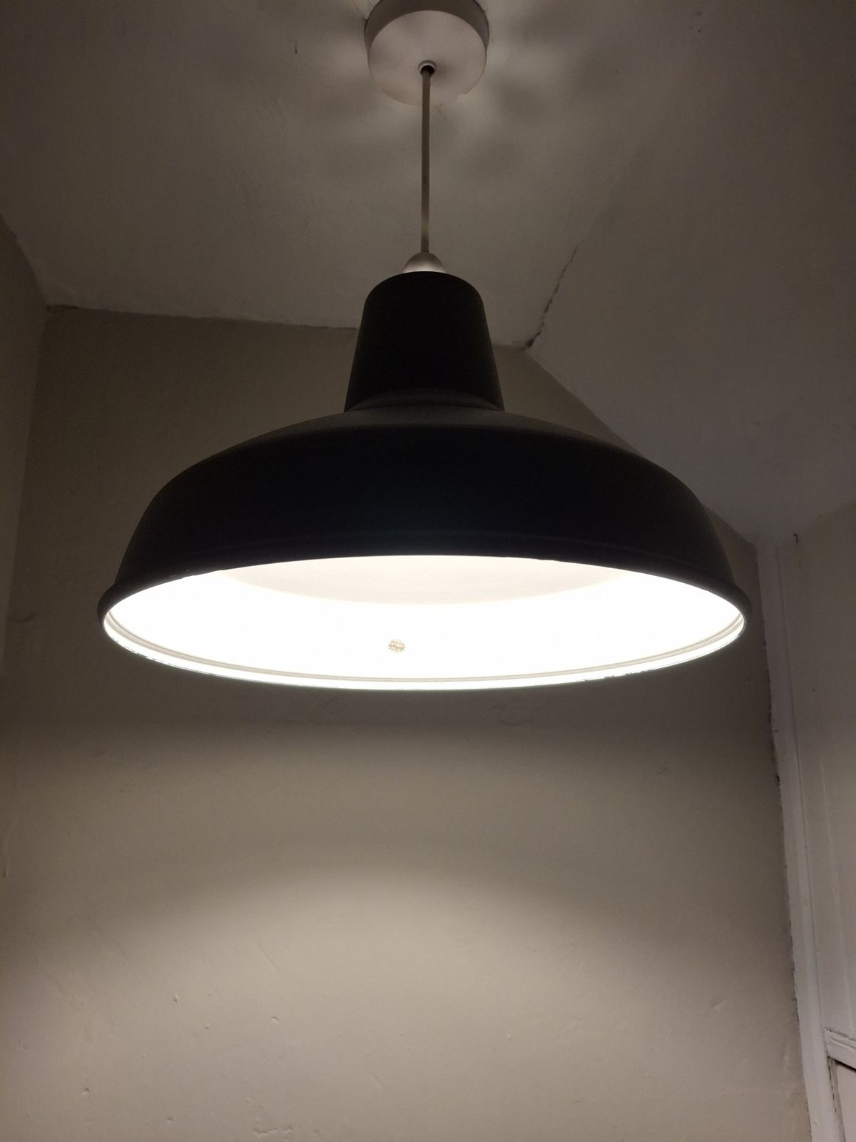 3 X Industrial 'Factorylux' Lightshades   Black photo 125.0