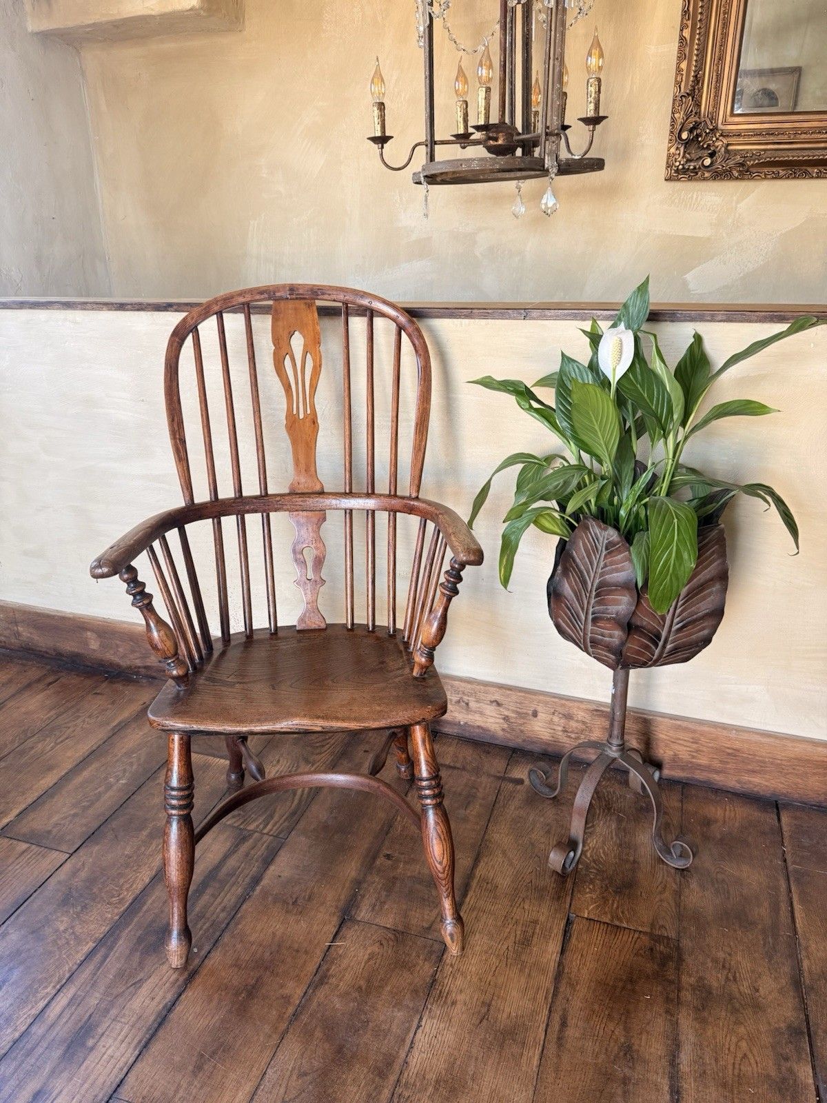 Antique Original Yorkshire Crinoline Stretcher Windsor Elm & Ash Armchair Chair photo 499.0