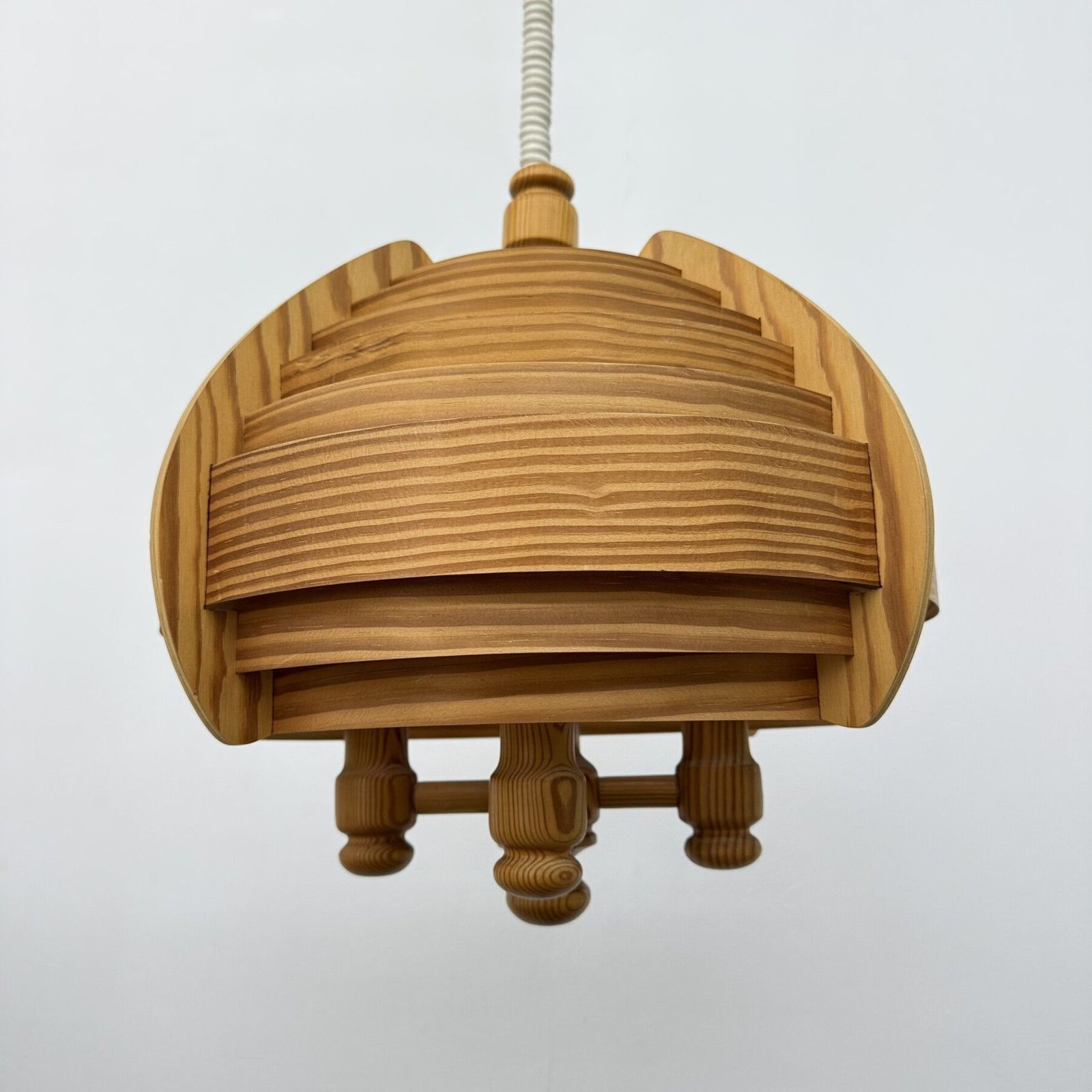 Vintage Zweedse Hans Agne Jakobsson Lamella Hanglamp, Jaren 1970