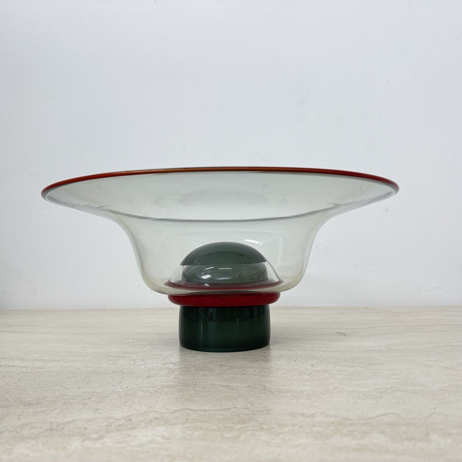 Mid Century Design Glazen Schaal, Italiaans, Progetti, Jaren 1980 photo for sale