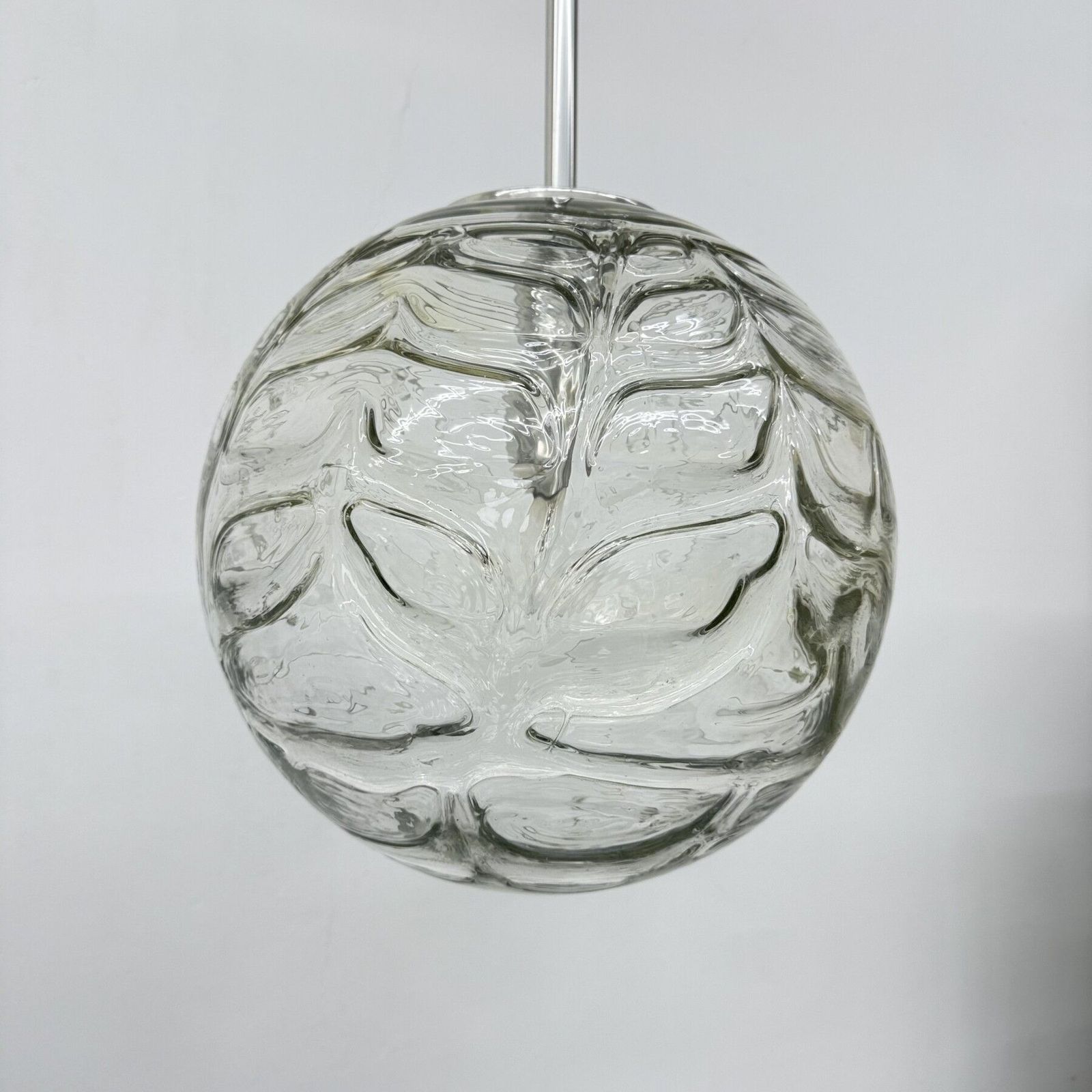 photo vintage Doria Leuchten Glazen Hanglamp, Jaren 1970