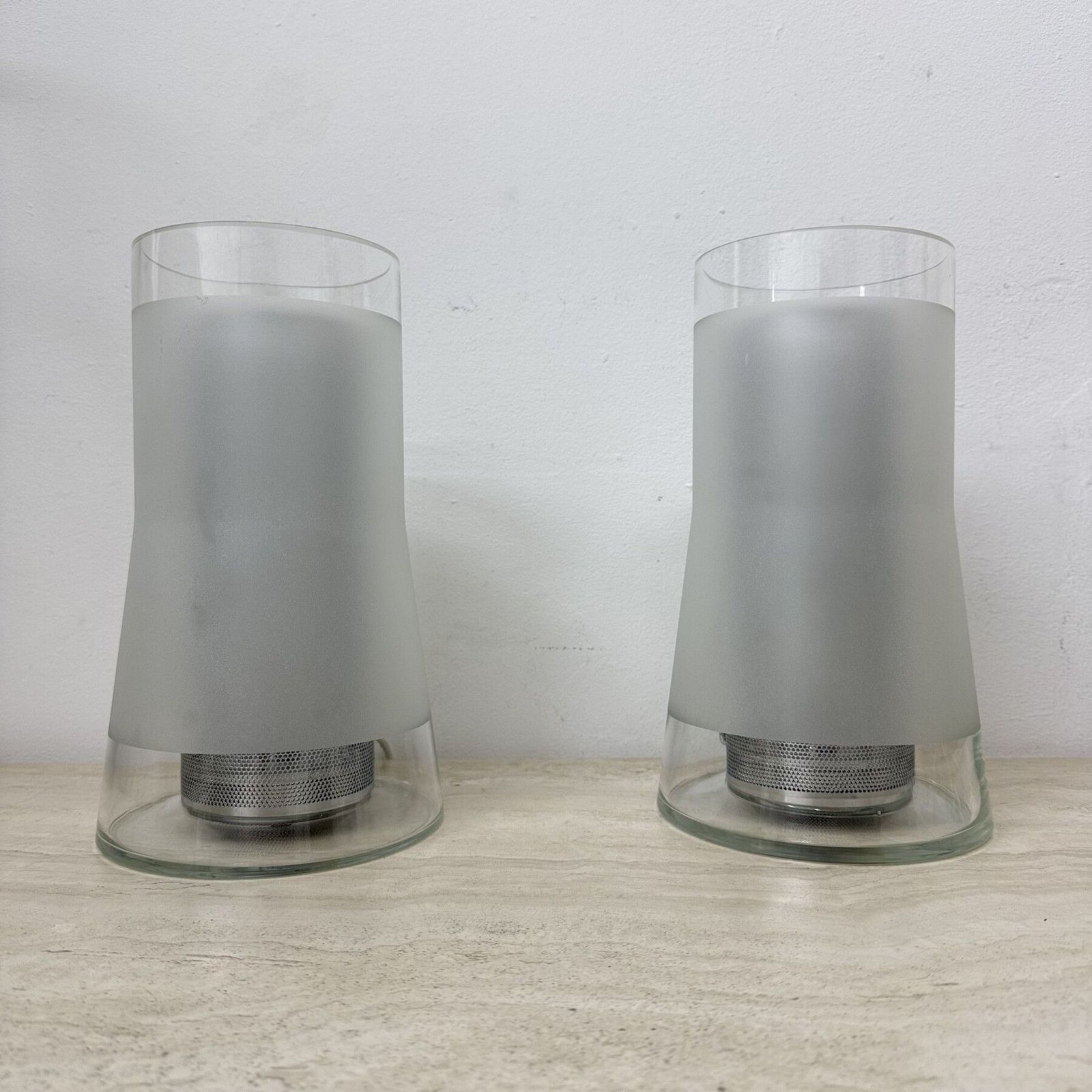 Vintage Ikea 80s Table Lamp B9919 – Hand Made Frosted Glass With Diffuser photo vinterior