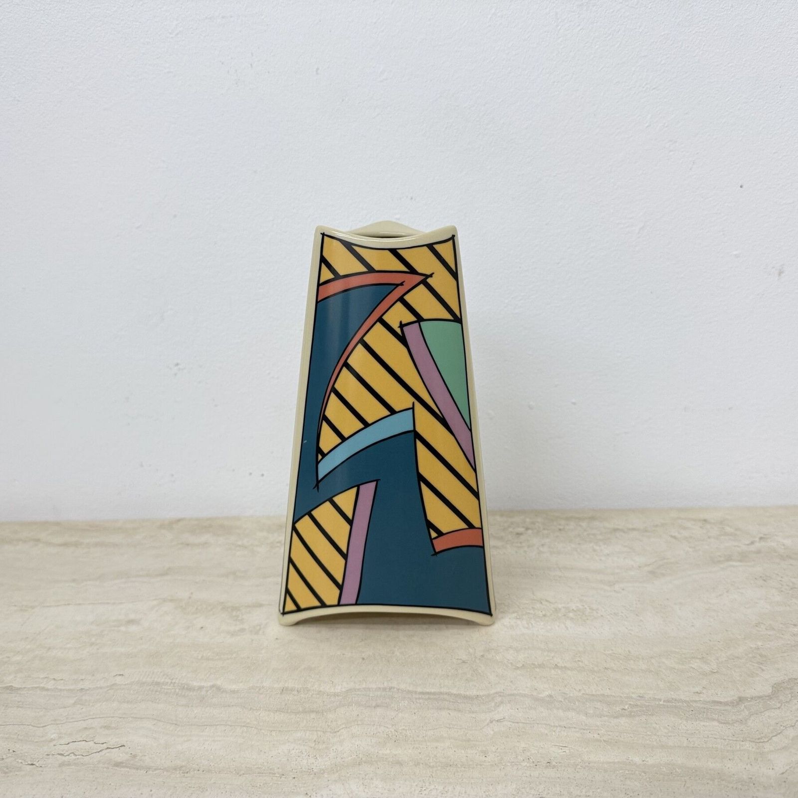 Rosenthal Studio Linie Flash One Vase Ceramic , 1980s Memphis photo 294.0