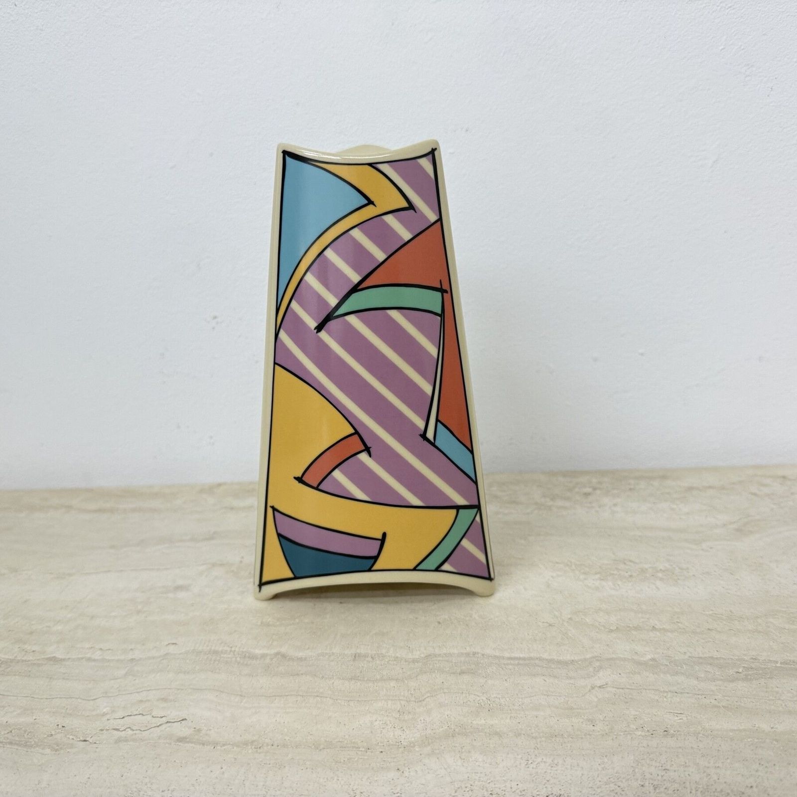 Rosenthal Studio Linie Flash One Vase Ceramic, Jaren 1980, Memphis photo vinterior