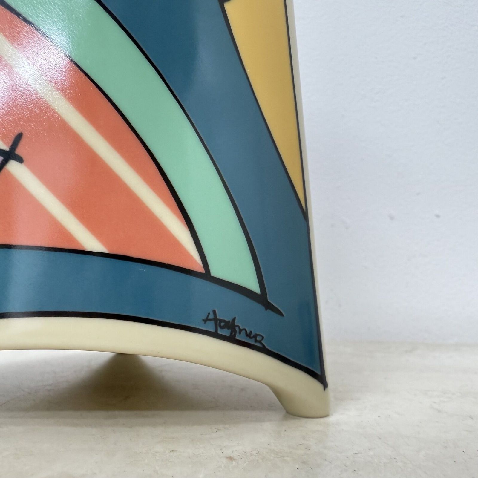 Home Decor Rosenthal Studio Linie Flash One Vase Ceramic , 1980s Memphis photo