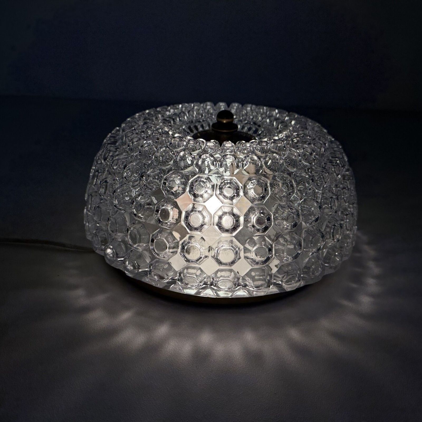 photo vintage Limburg Glashütte Plafondlamp, Jaren 1970