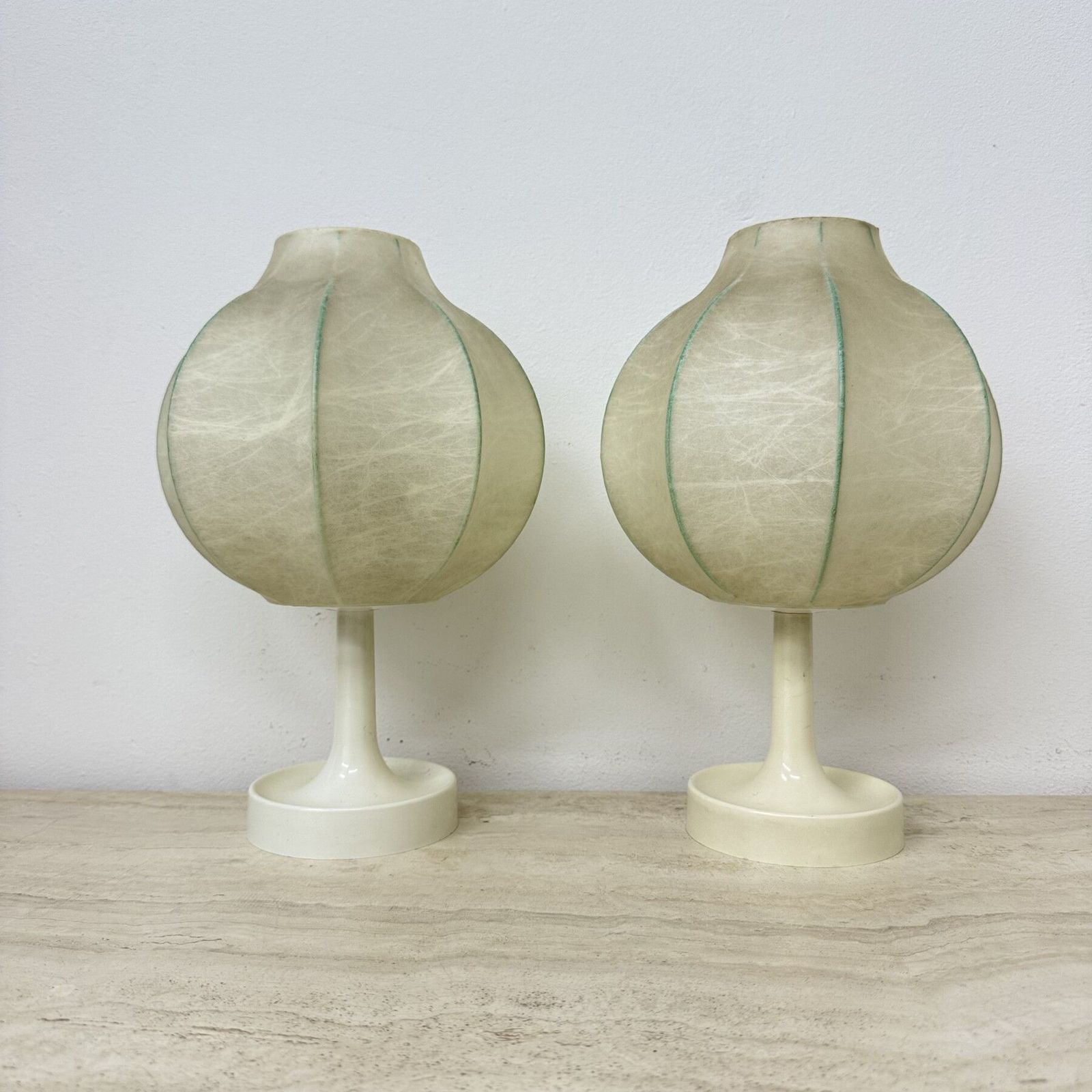 Pair Of Cocoon Table Lamp By Alfred Wauer For Goldkant, 1960’s photo Lighting