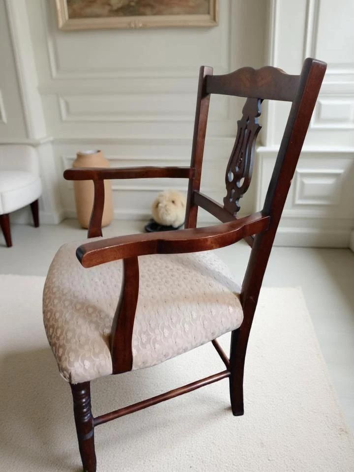 Antique Mahogany Ladies Reading Chair Edwardian photo furniture