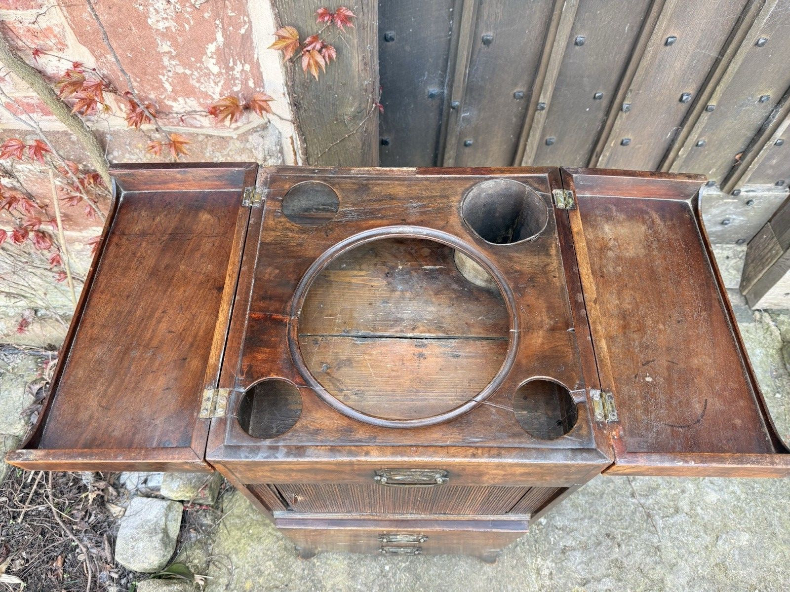 photo furniture Unique Handsome Antique Mahogany Georgian Commode Wash Night Stand C 1820