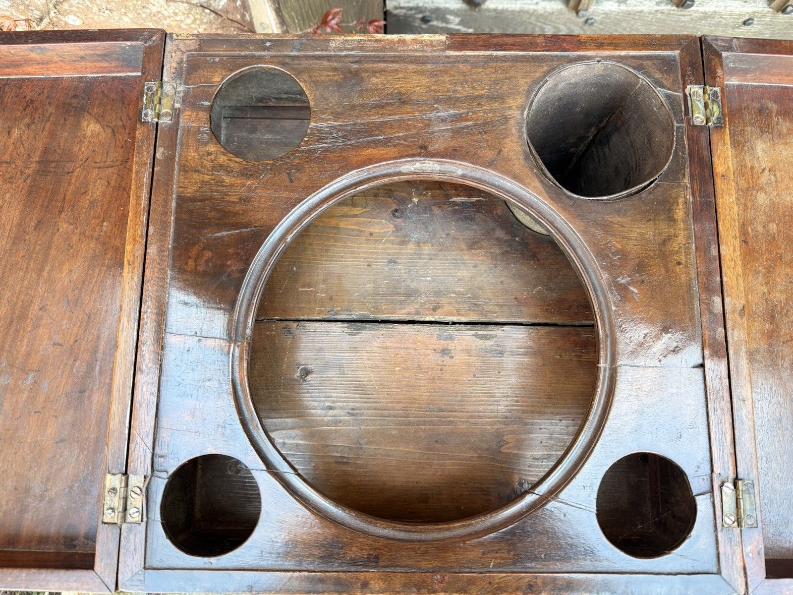 photo for sale Unique Handsome Antique Mahogany Georgian Commode Wash Night Stand C 1820