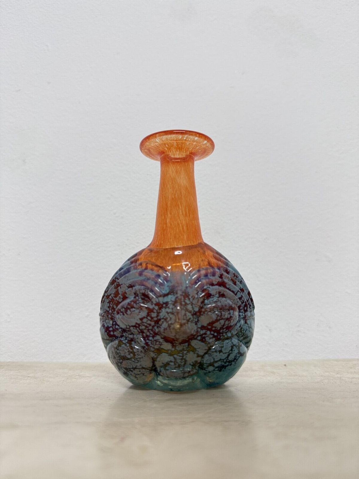 Rare Kjell Engman For Kosta Boda Sweden Vase Rio Face Glass Miniature Vase photo for sale