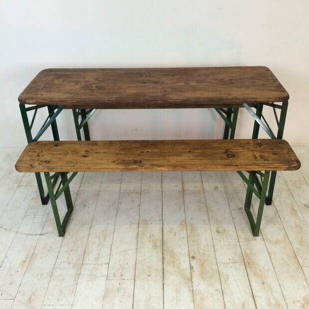 Vintage German Beer Table And Benches Of Custom Length photo vinterior