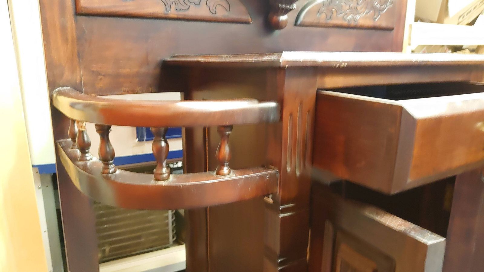 Victorian Reproduction Hallway Stand With Candle Sconces   1980s/90s. Very Good Condition. Mahogany Effect   2.26m Tall 0.98m Wide 0.4m Dep photo buy