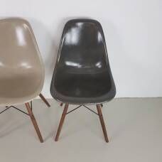 photo furniture Eames Herman Miller Dsw Side Chairs In Monochrome   Black / Grey / Greige / Parchment