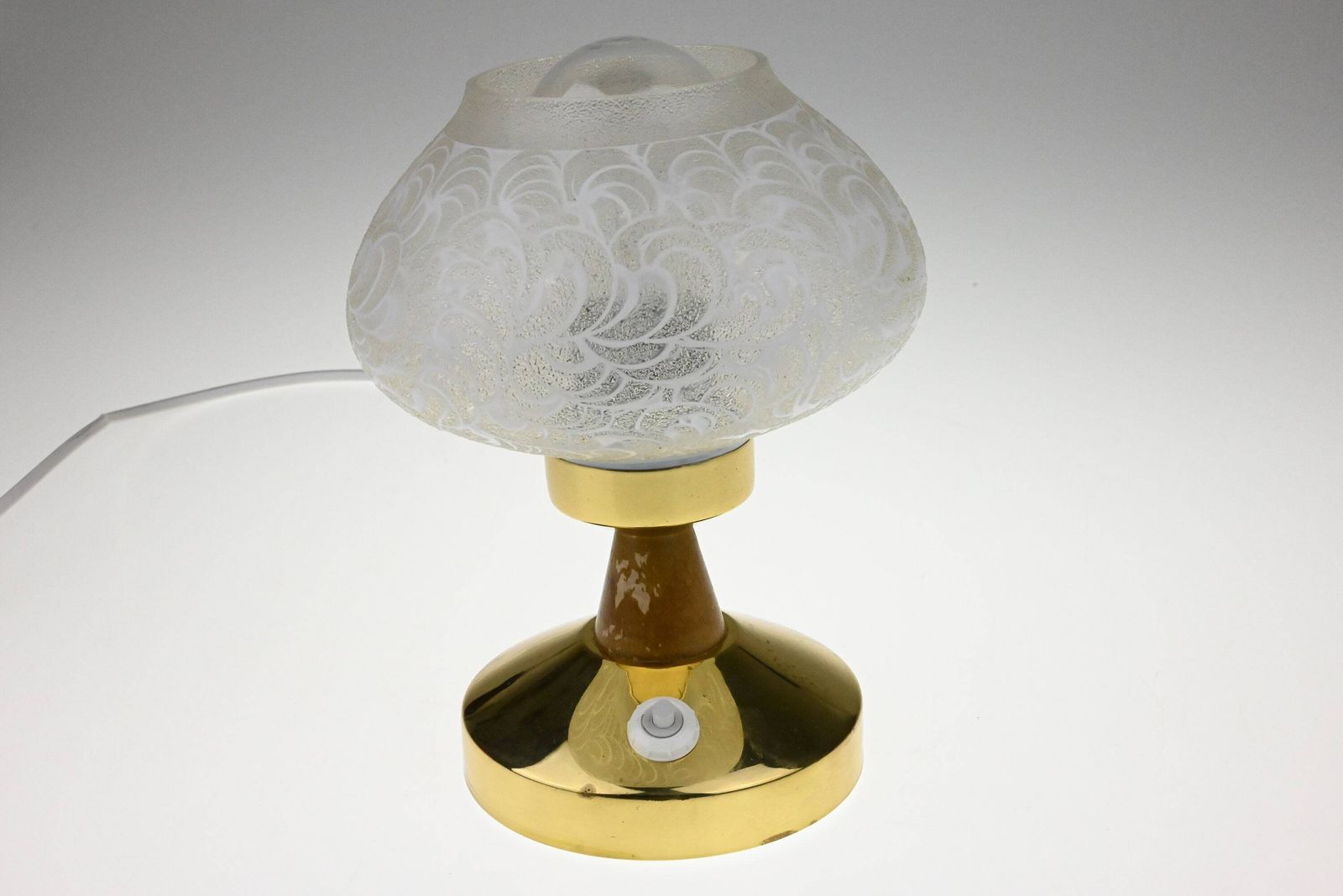 Mid Century Lamp, Desk Lamp, Bedside Lamp, Table Lamp, Mid Century Light, Glass Lamp, Bedside Light, Table Light, Retro Lighting photo vintage