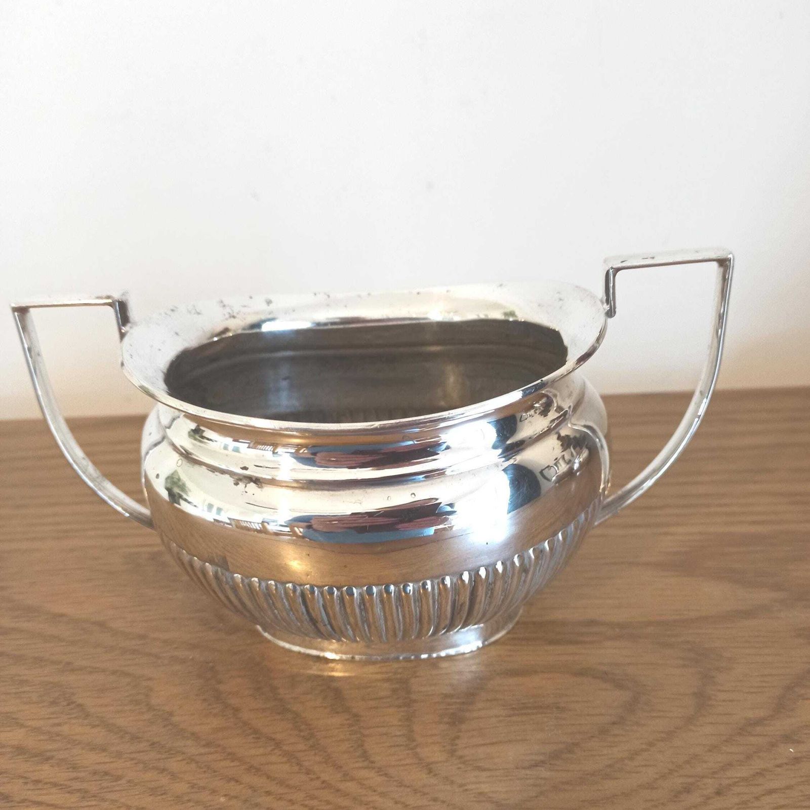 Silver Plated Tea Set. Teapot, Twin Handled Sugar Bowl And Milk Jug. A.1 photo vinterior