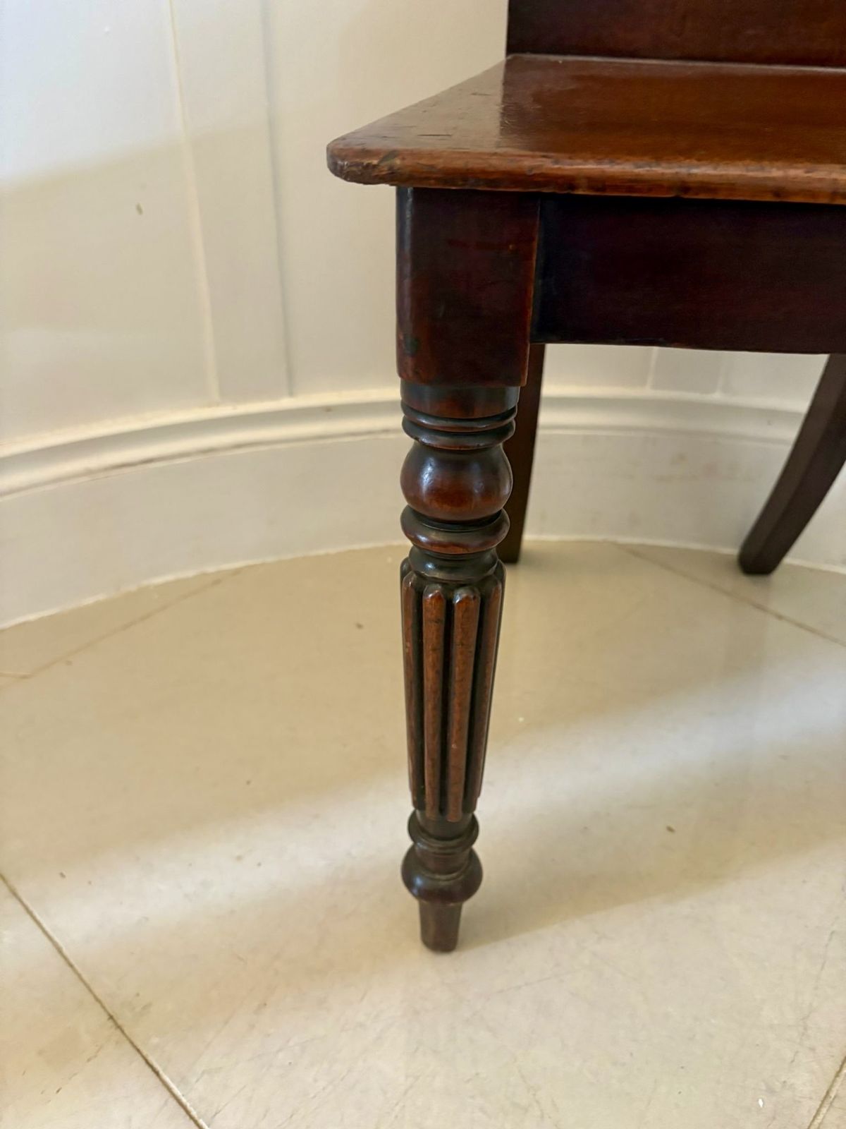 Pair Of Antique 19th Century Quality Carved Mahogany Hall Chairs photo buy