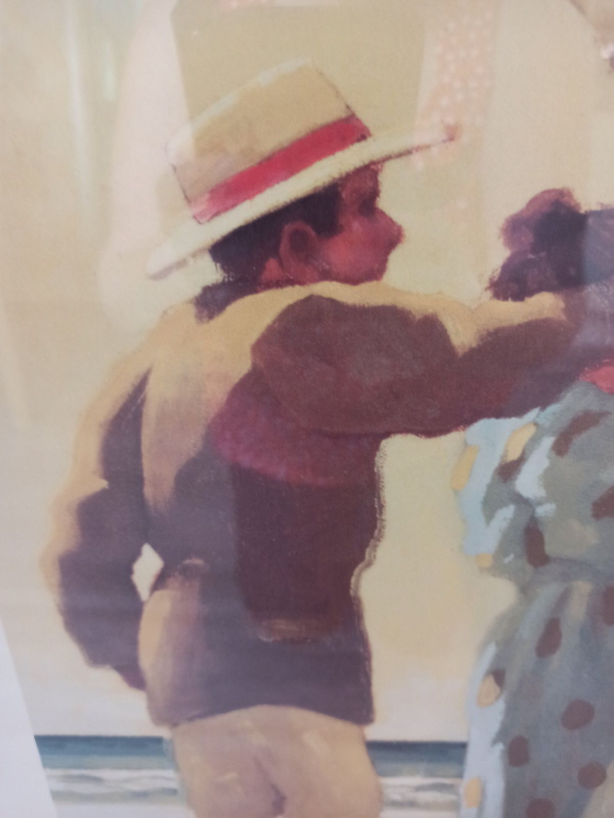 Jack Vettriano Framed Print. 'The Picnic Party'. Excellent Condition. 87.5cm X 67.5cm Including Frame. Portland Gallery. photo Art