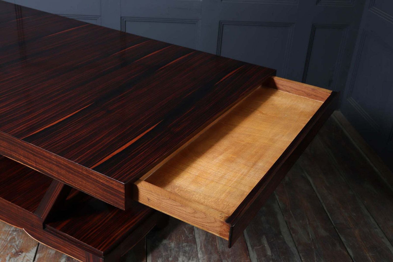 photo for sale Art Deco Macassar Ebony Dining Table C.1930