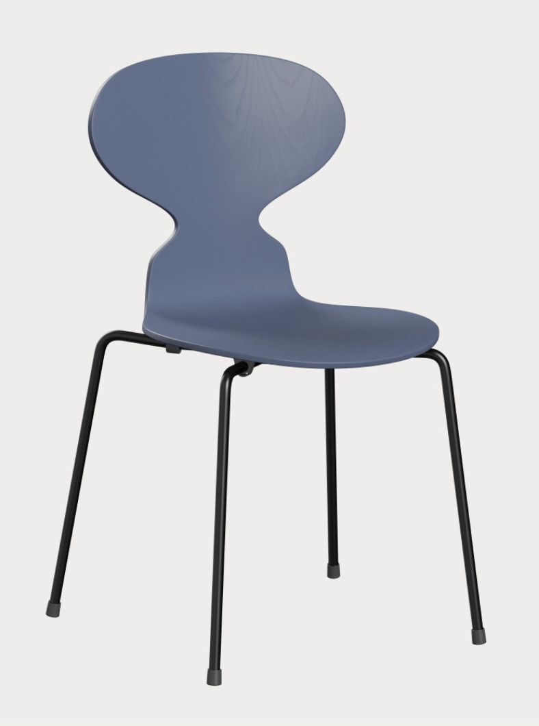 Set Of Four Fritz Hansen Ant™ 3101 Chair   Dusk Blue Coloured Ash