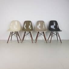 Herman Miller Eames Dsw Side Chairs In Gray   Umber / Gray / Greige / Parchment photo furniture