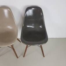 Herman Miller Eames Dsw Side Chairs In Gray   Umber / Gray / Greige / Parchment photo vintage