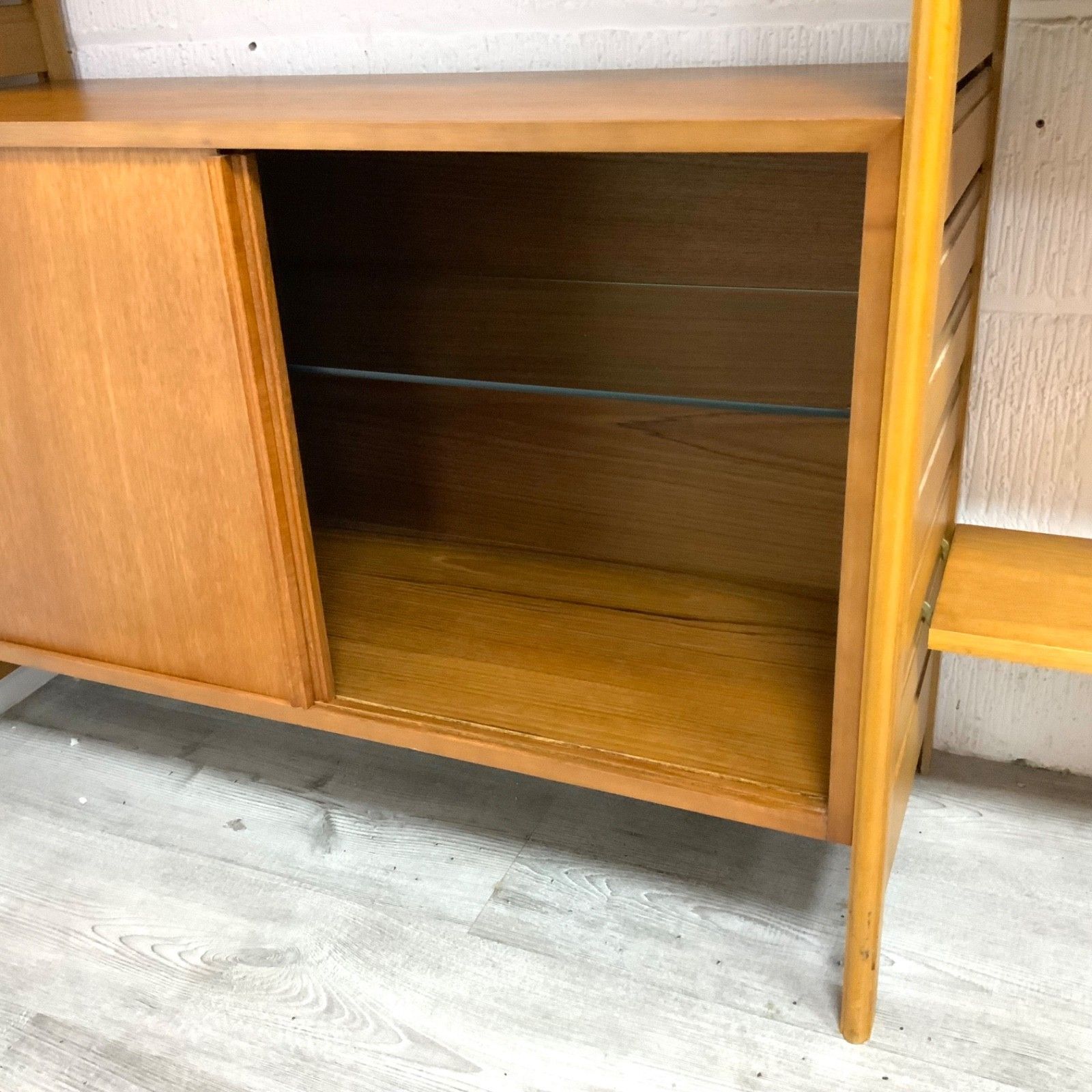 1495.0 Vintage Staples Ladderax 2 Bay Modular Shelving Unit System Bookcase Teak 60s /2 photo