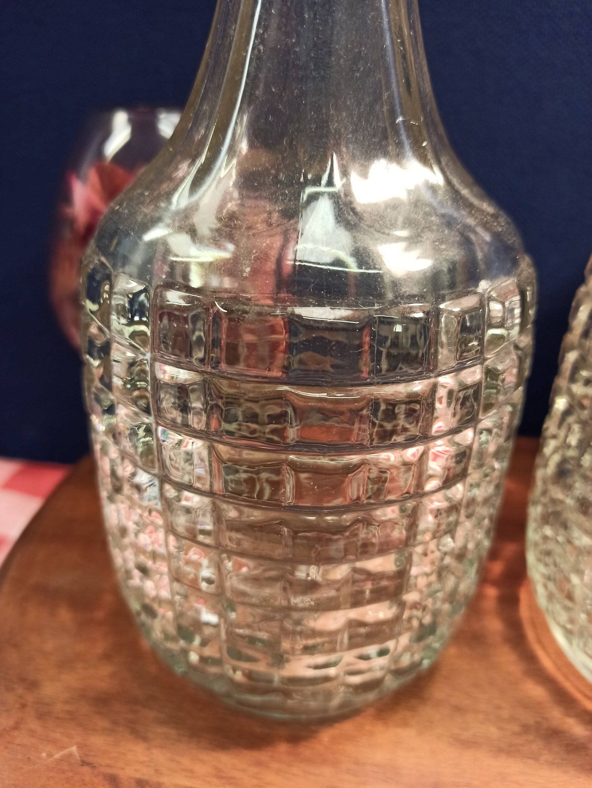 Set Of Two Carafe Decanters. C1940s. Very Good Condition. photo for sale