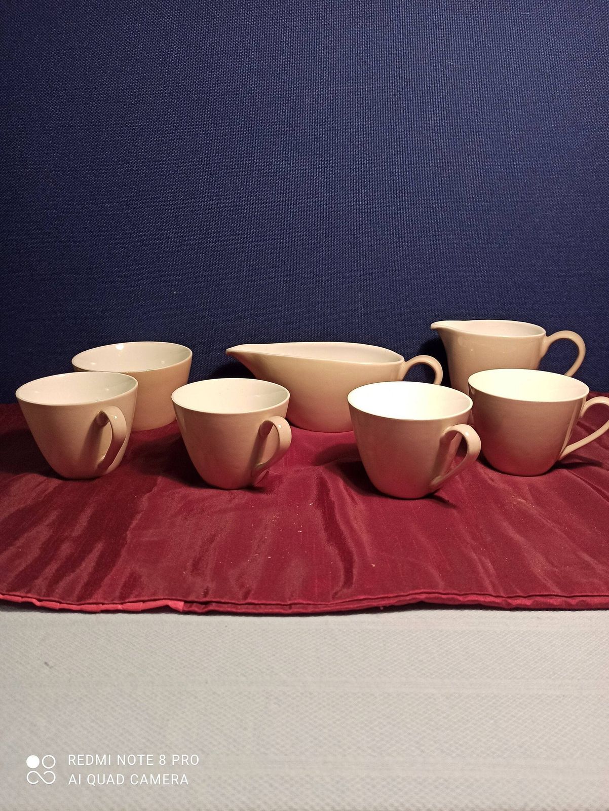 Johnson Brothers Retro Sage Green Part Tea Set. 7 Pieces. Very Good Condition
