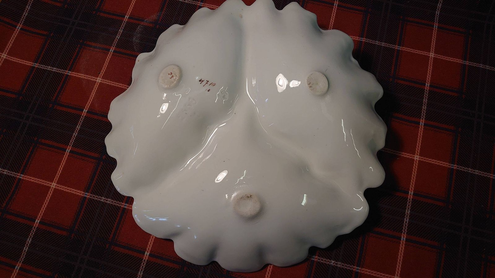 photo furniture Antique Porcelain Triple Compartment Bowl With Handle. Czech   Haas & Czjzek   Good Condition   1833 1873   Rare Piece