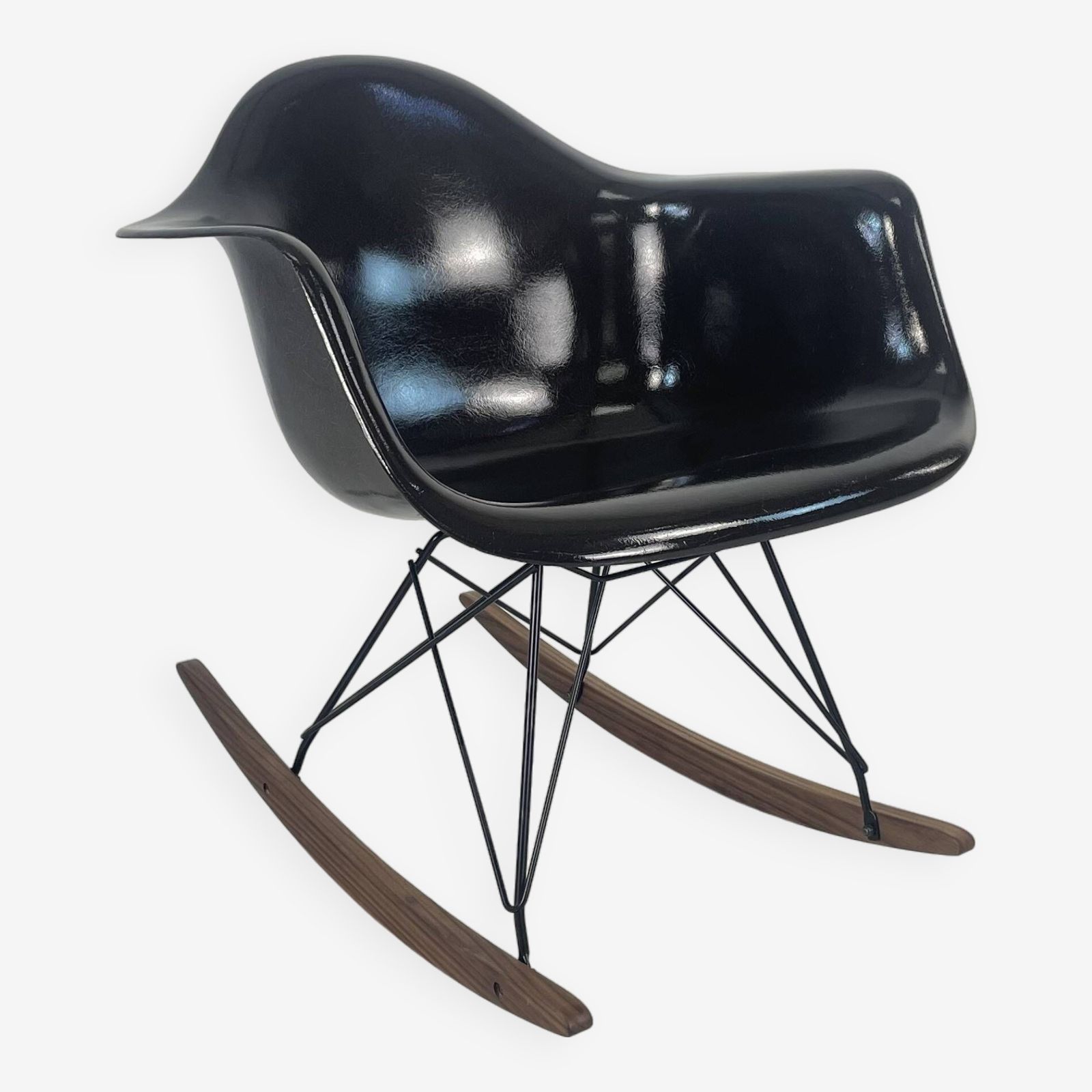 1950s Herman Miller Eames Rar Rocking Chair In Brown
