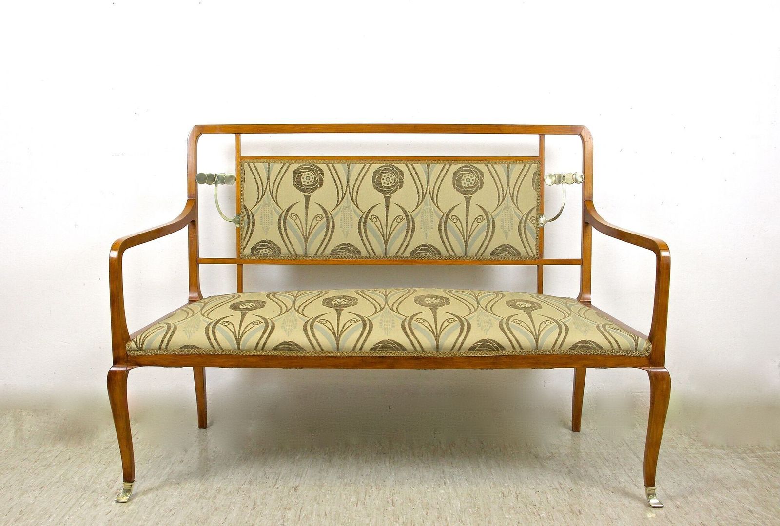 20th Century Art Nouveau Salon Suite With Brass Elements, Austria Ca. 1910 photo furniture