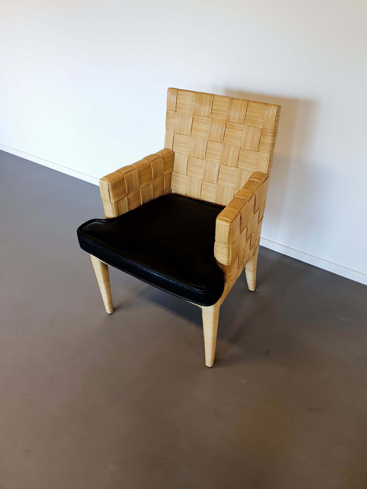 Donghia Block Island Chairs With Original Leather Seats By John Hutton photo buy