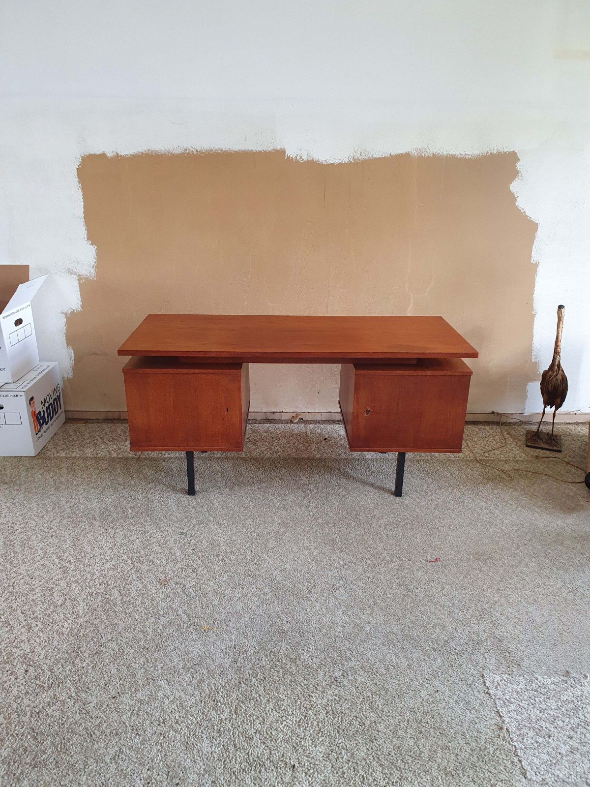 Rare Desk H.H. De Klerk & Zn 1960's With Original Attributes And Insert Trays. H H De Klerk And Sons photo furniture