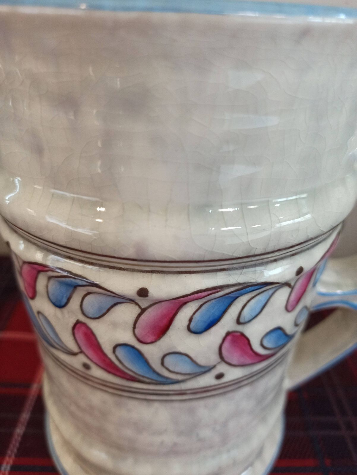 Charlotte Rhead Double Handled Vase. Crown Ducal. 1930s. 18.5cm X 13.5cm. photo for sale