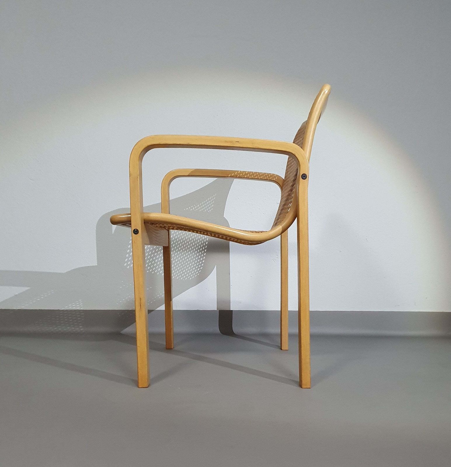 Beech Wood And Webbing Side Chair By Olivo Pietro, Italy, 1970s photo for sale