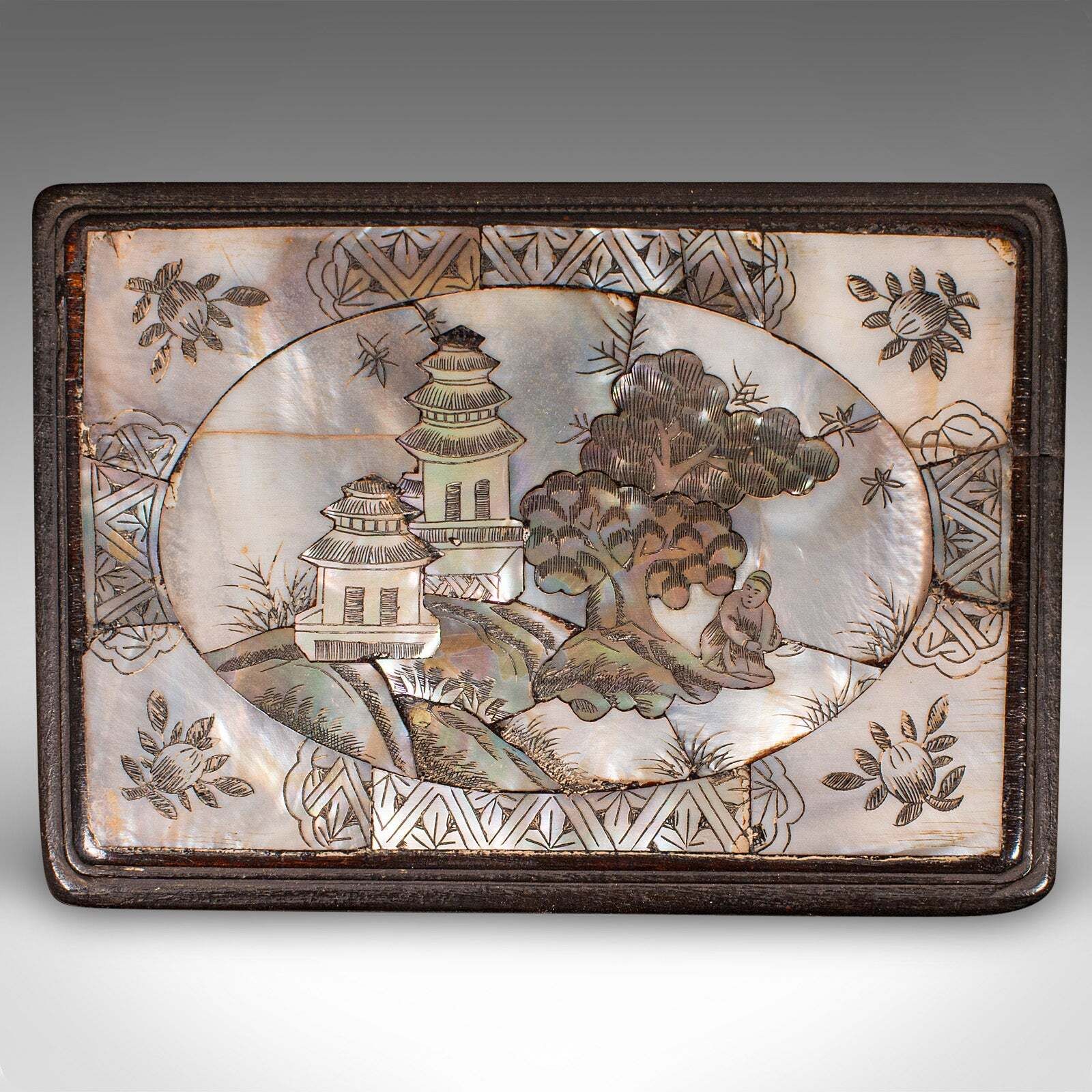 photo furniture Small Antique Keepsake Box, Oriental, Decorative Case, Qing Dynasty, Edwardian