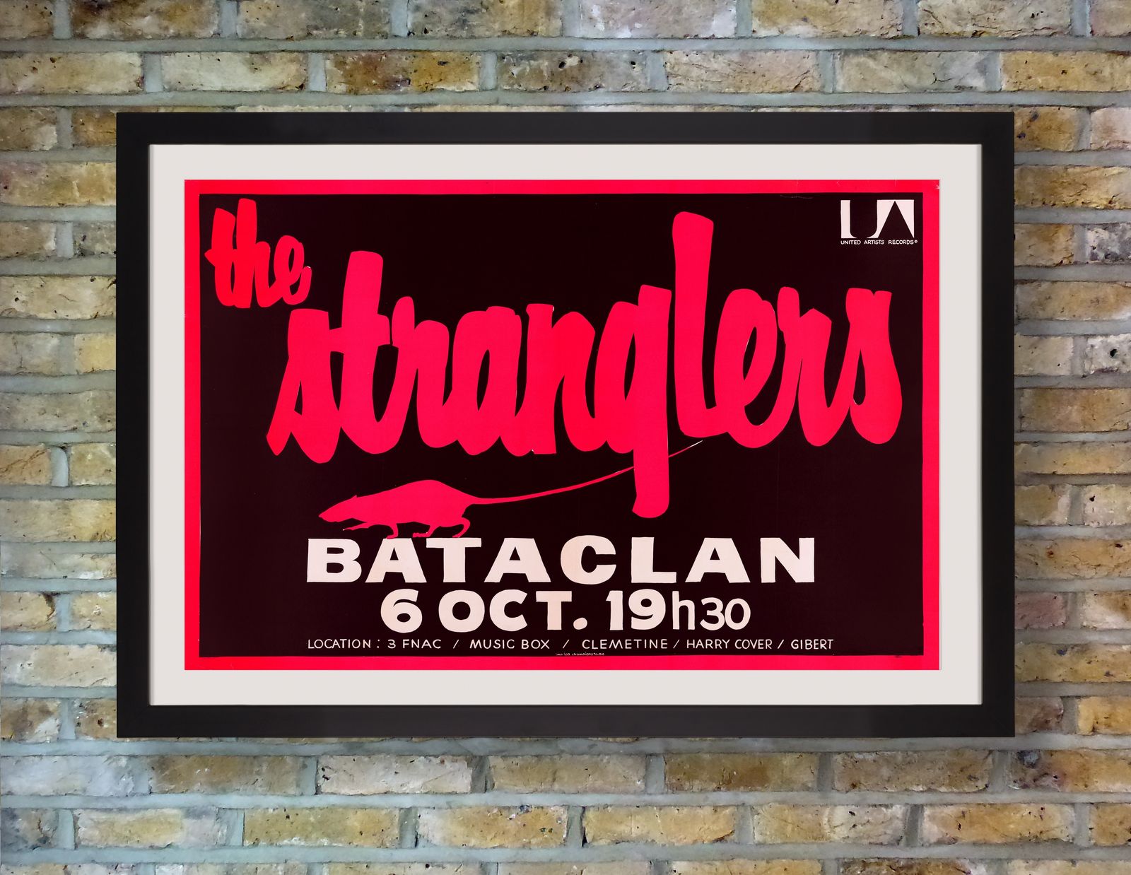The Stranglers Original Vintage Concert Poster, Bataclan, Paris, 1978 photo furniture