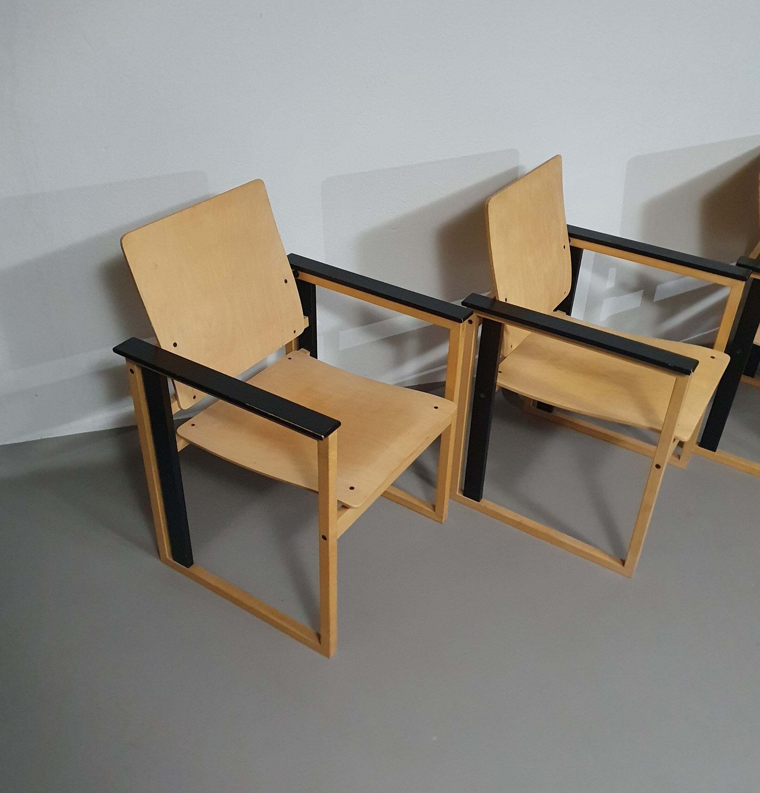 photo furniture Extremely Rare Finnish Dining Set By Simo Heikkilä / Pentik. 1980s