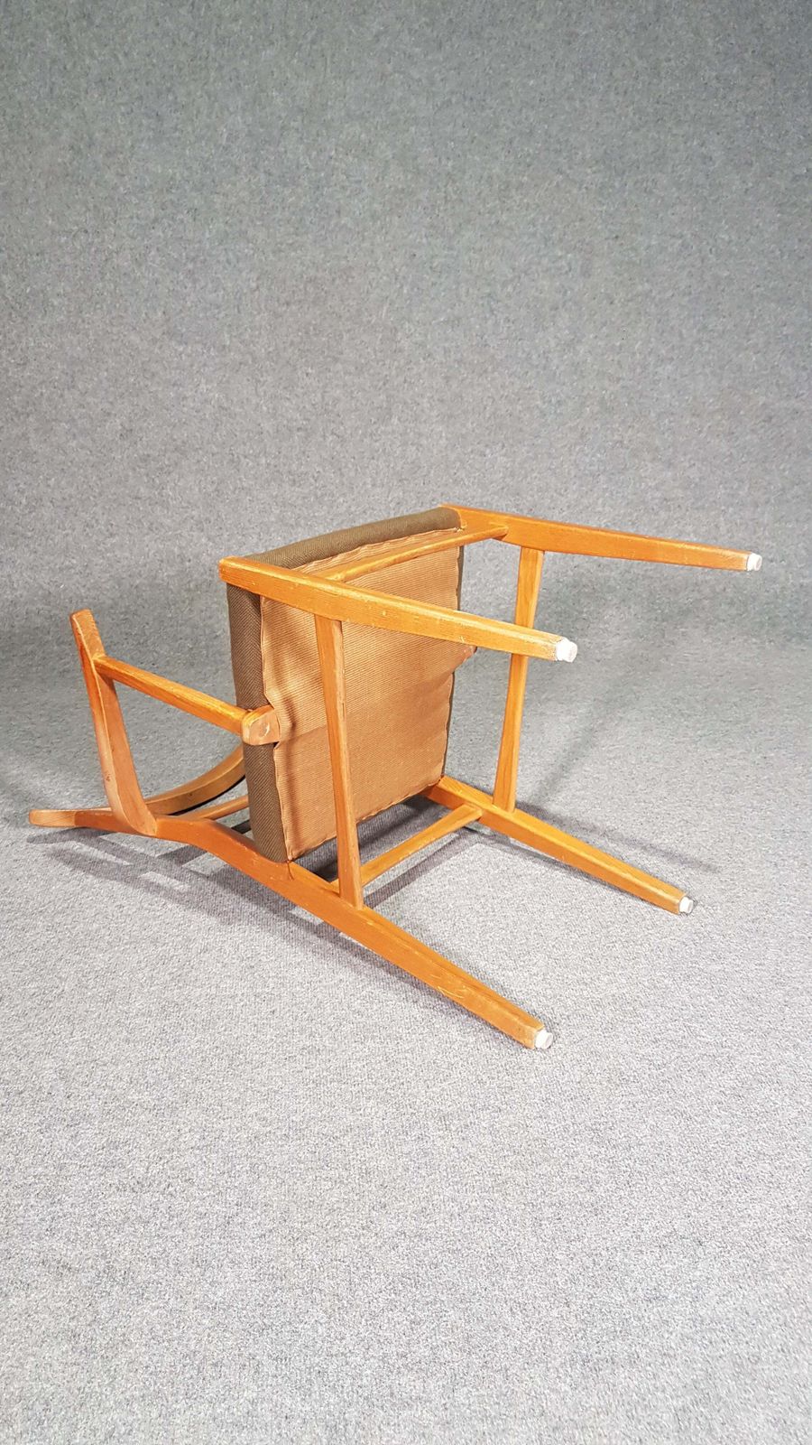 Set Of 4 Dutch Wooden Dining Armchairs In Danish Style. 1950s photo vinterior