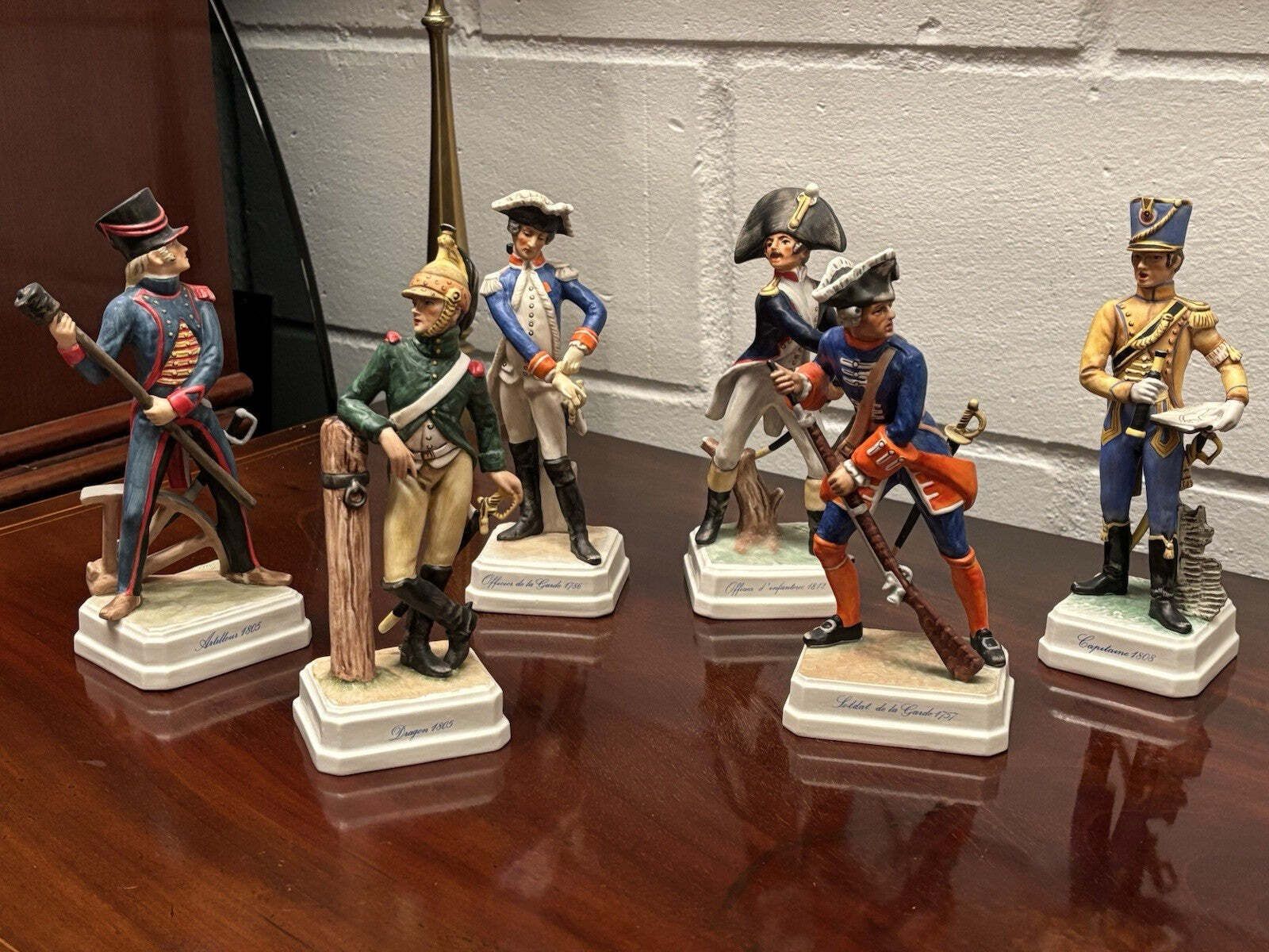 A Set Of Six Goebel Porcelain Highly Detailed Military Figures