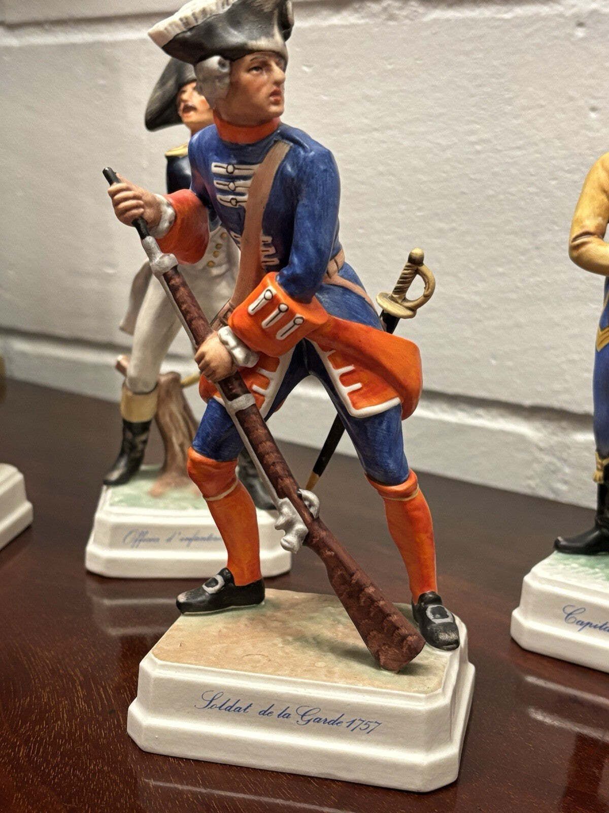 A Set Of Six Goebel Porcelain Highly Detailed Military Figures photo furniture