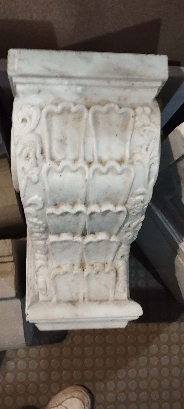 Pair Of Large Capitals, 18th Century Marble Shelves photo 1350.0