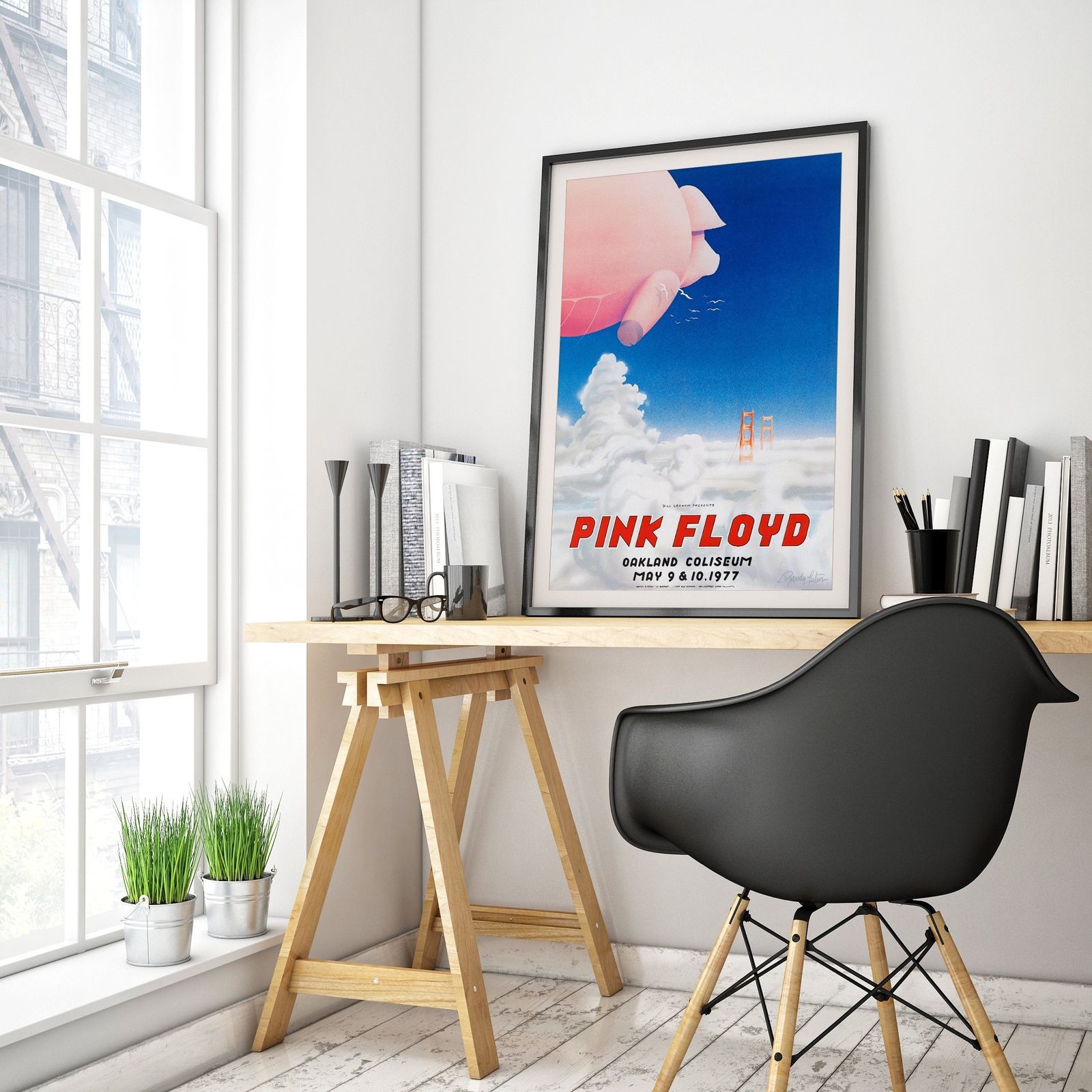 Pink Floyd Original Concert Poster For Oakland Coliseum By Randy Tuten, 1977 photo for sale