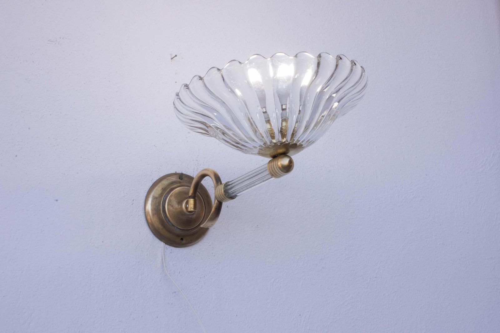 Set Of 2 Wall Light Sconces By Barovier & Toso Glass Murano, Italy, 1950 photo 2638.0